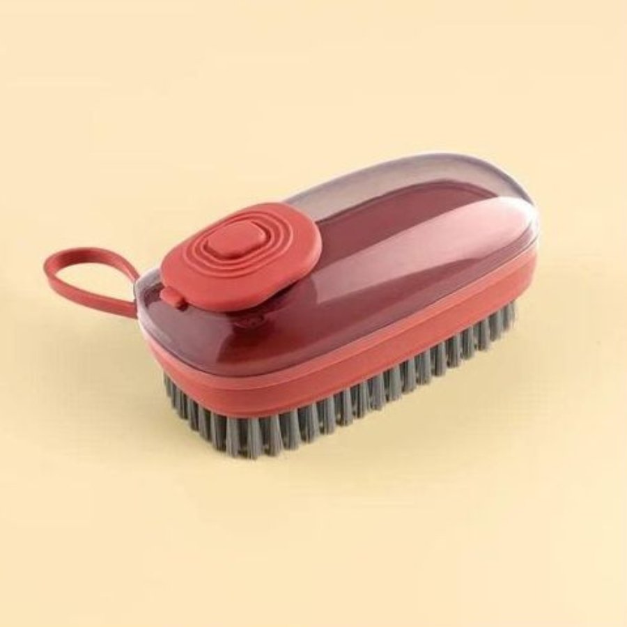 1pc Multifunctional Cleaning Brush Soft Brush Hair Liquid Filling Cleaning  Tool For Shoes, Clothes, Kitchen - Random Color