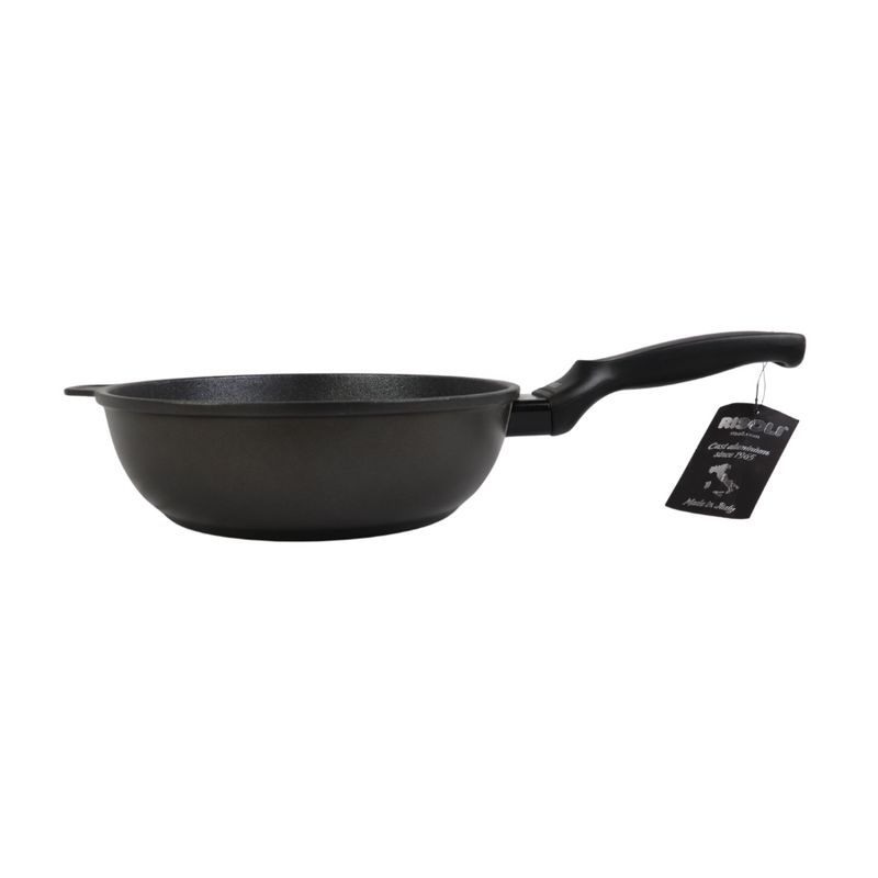 Risoli Deep Frying Pan, Black plus, 24 cm, Black