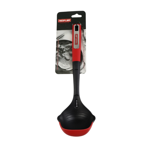 Neoflam Heat-Resistant Silicone Ladle with Ergonomic Handle - Non-Slip Grip, 32 cm