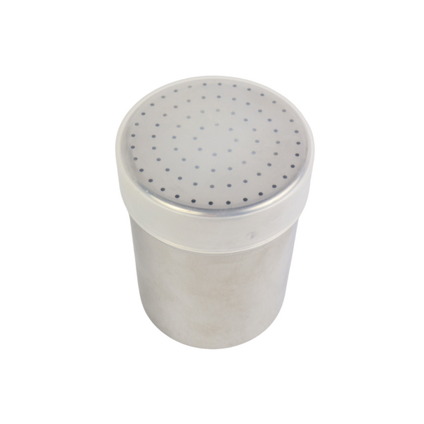 Stainless Steel Powder Shaker with Perforated Lid - Ideal for Sugar, Cocoa, and Spices