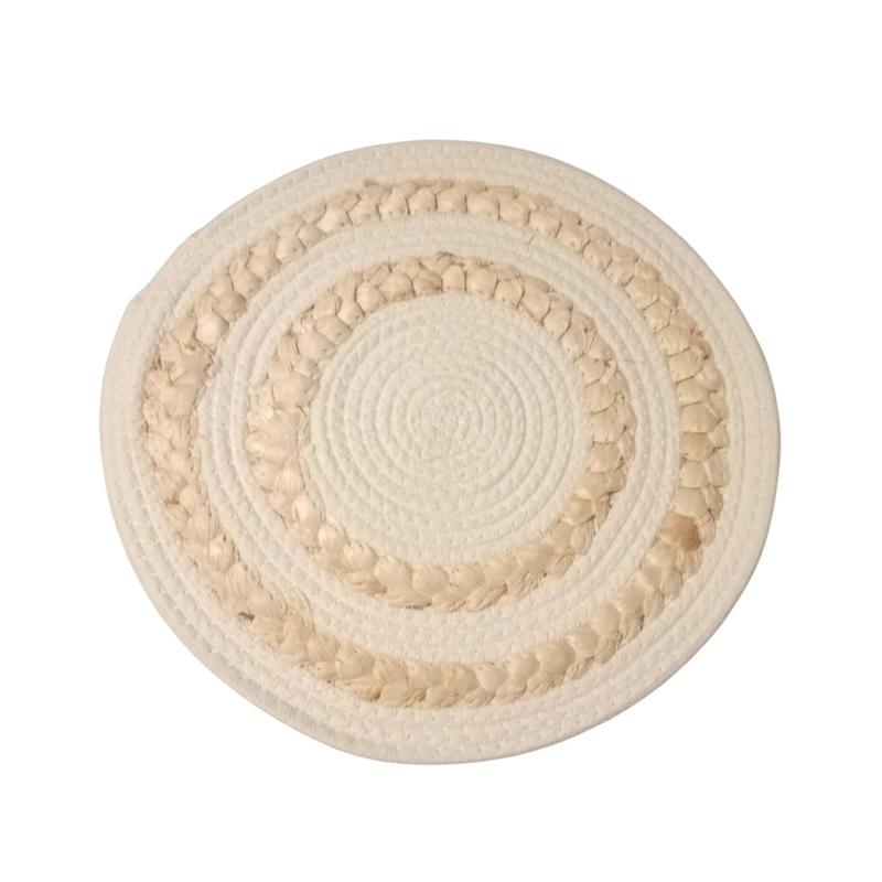 Natural Woven Jute Round Placemat - Heat Resistant, Eco-Friendly, Rustic Table Décor