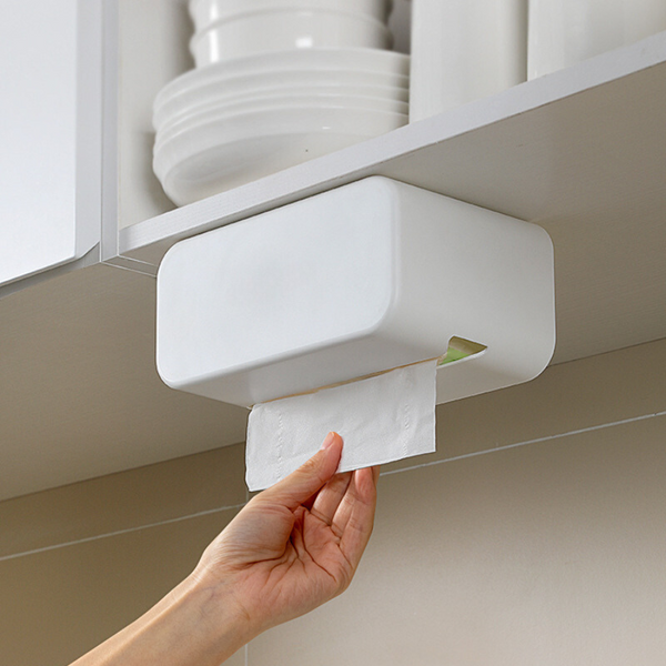 Wall-Mounted Kitchen Tissue Dispenser - Space-Saving, Under-Cabinet Paper Towel Holder, Available in Multiple Colors