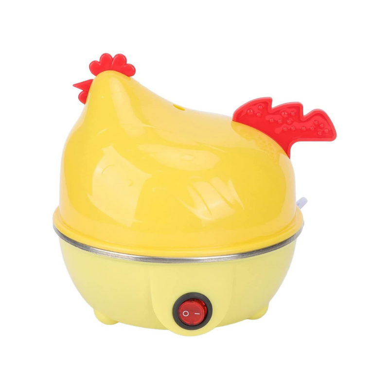 Chicken-Shaped Electric Egg Boiler Steamer - Fast Boiling, Auto Shut-Off, 7 Egg Capacity, Cute Design For Kitchen