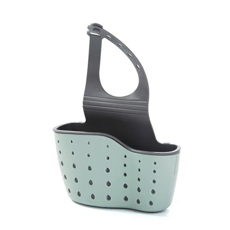 Adjustable Hanging Sink Organizer Caddy For Kitchen Sponge And Brush Storage With Drain Holes