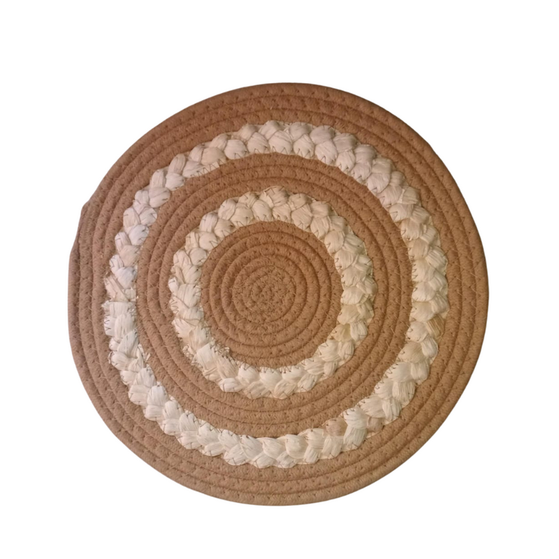 Natural Woven Jute Round Placemat - Heat Resistant, Eco-Friendly, Rustic Table Décor