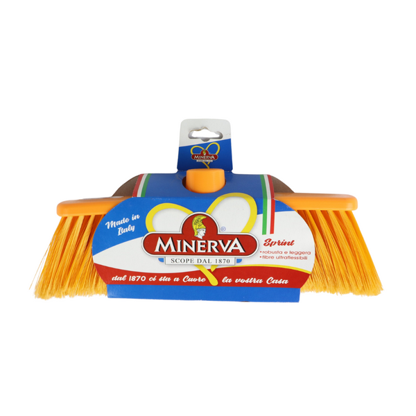 Minerva Italian Broom Head With Durable Bristles | High-Quality Cleaning Tool, Available in Random Colors