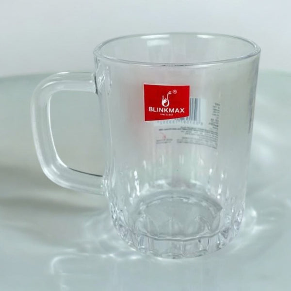 Blinkmax 205ml Glass Mug Set Of 6 - Durable And Classic Design For Hot And Cold Beverages