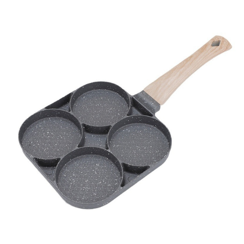 Premium 4-Cup Non-Stick Pancake & Egg Frying Pan – Multi-Section, Easy-Clean Breakfast Skillet