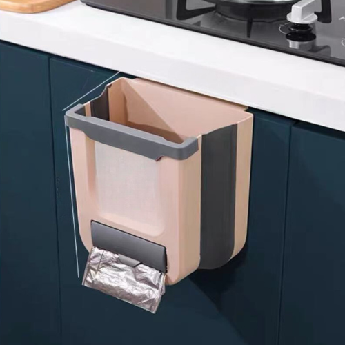 7L Wall-Mounted Collapsible Trash Bin – Space-Saving, Foldable Kitchen Waste Bin for Easy Disposal