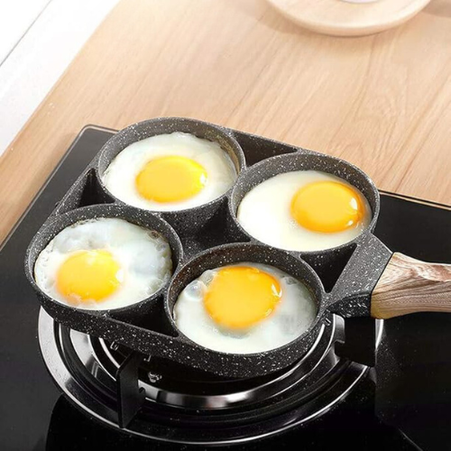 Premium 4-Cup Non-Stick Pancake & Egg Frying Pan – Multi-Section, Easy-Clean Breakfast Skillet