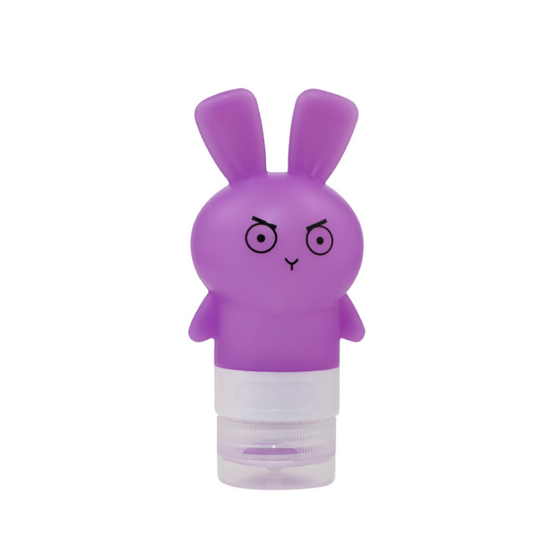 Cute Bunny Shaped Travel Size Silicone Bottle for Hand Sanitizer, Lotion, and Shampoo