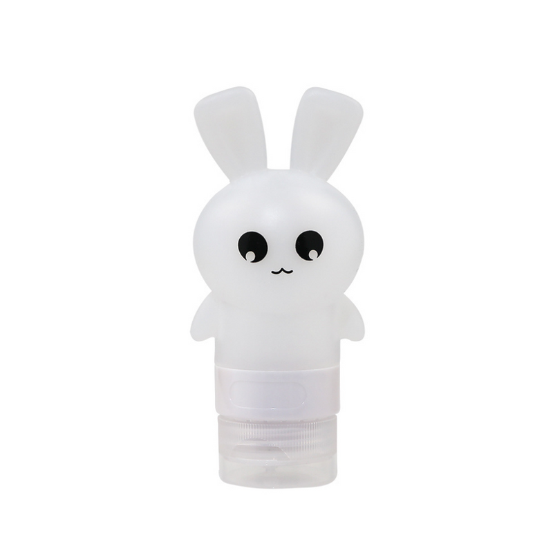 Cute Bunny Shaped Travel Size Silicone Bottle for Hand Sanitizer, Lotion, and Shampoo