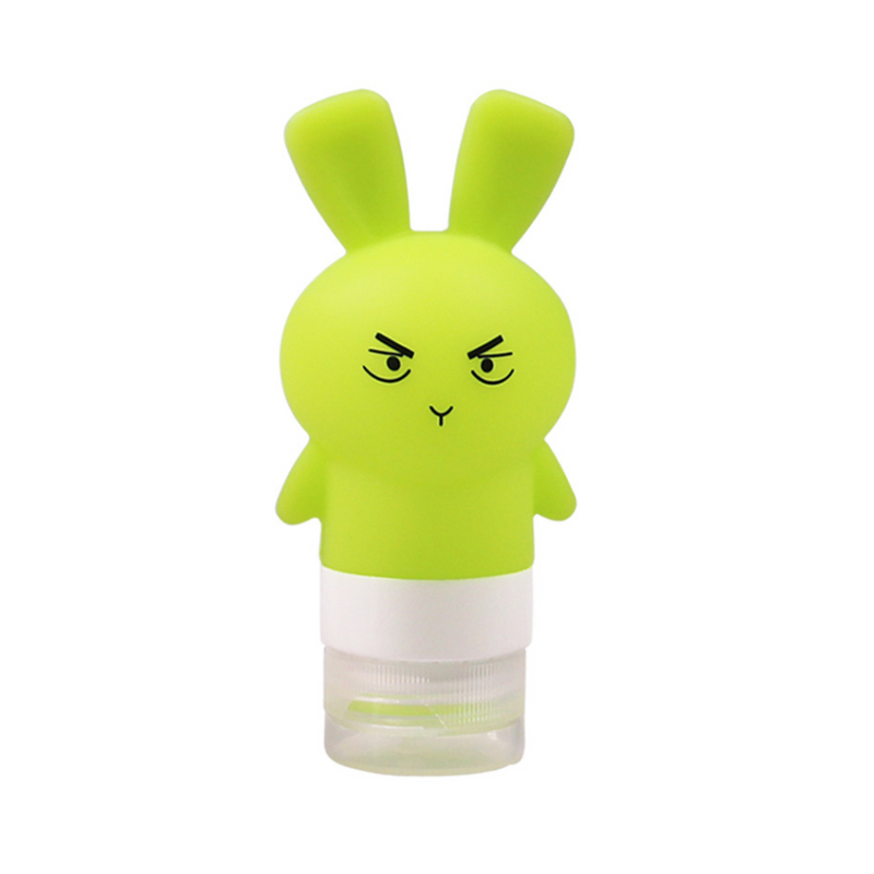 Cute Bunny Shaped Travel Size Silicone Bottle for Hand Sanitizer, Lotion, and Shampoo