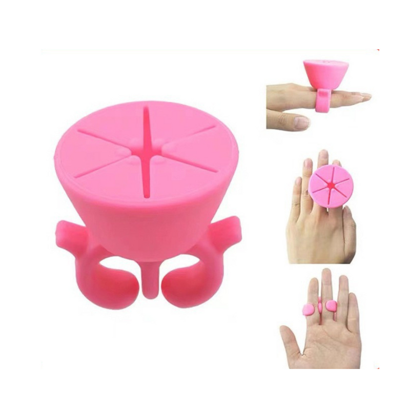 Innovative Silicone Nail Polish Holder Ring for Convenient Nail Art