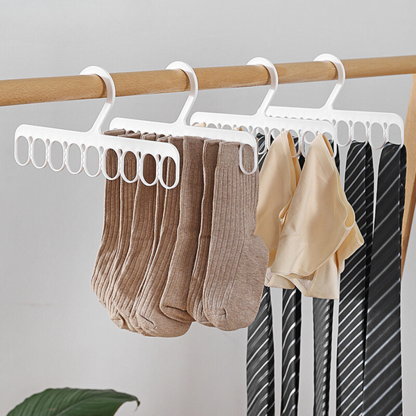 Durable Multi-Hook Socks Hanger - Space-Saving Design, Pack of 2, Easy Organization