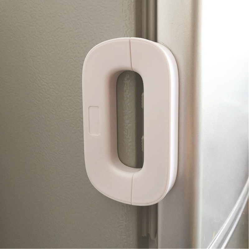 Child Safety Refrigerator Lock With Double Button Design, Easy For Adults, ABS Plastic