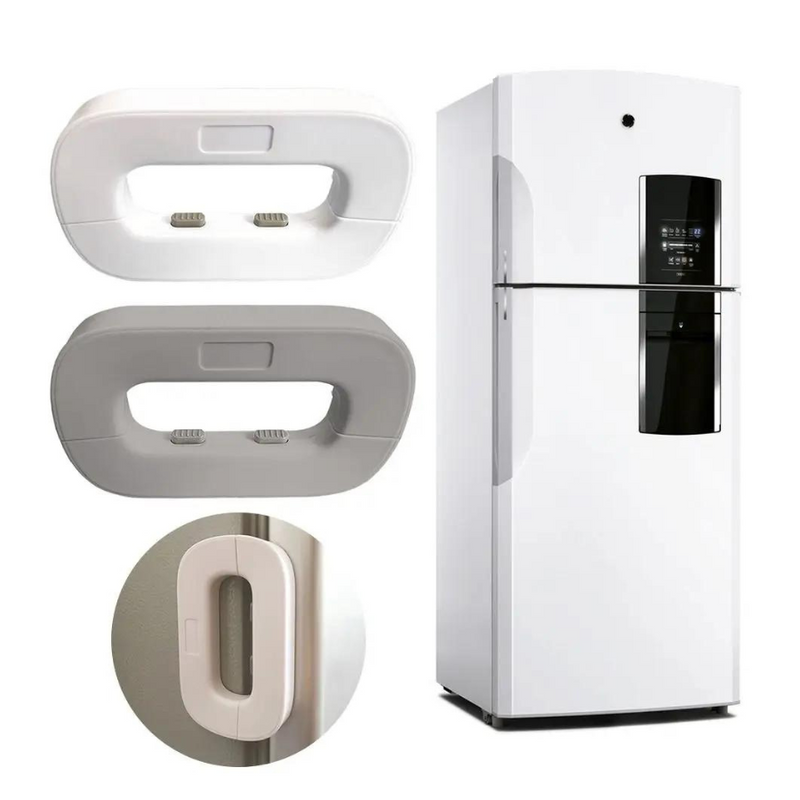 Child Safety Refrigerator Lock With Double Button Design, Easy For Adults, ABS Plastic