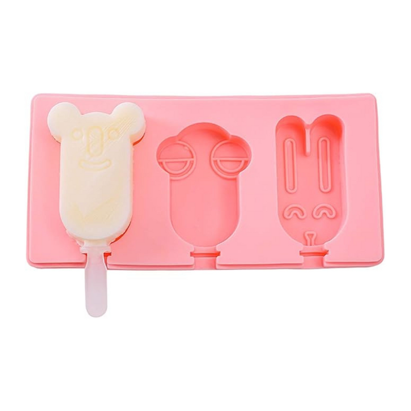 3 Pack Silicone Popsicle Ice Cream Molds Shape - Multi Shapes