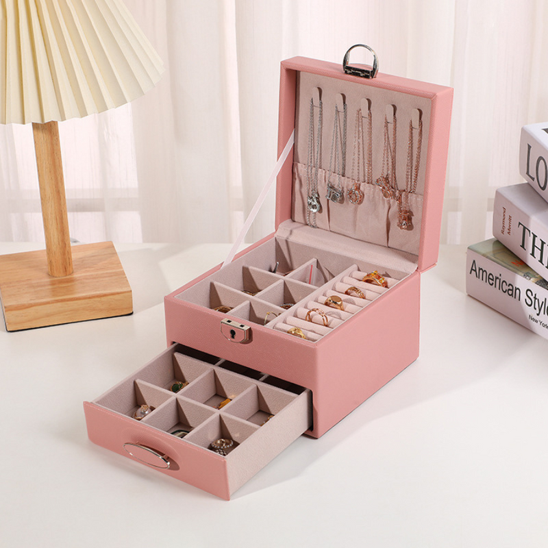 Elegant Jewelry Box Organizer with Multiple Compartments - Perfect for Rings, Necklaces, and More