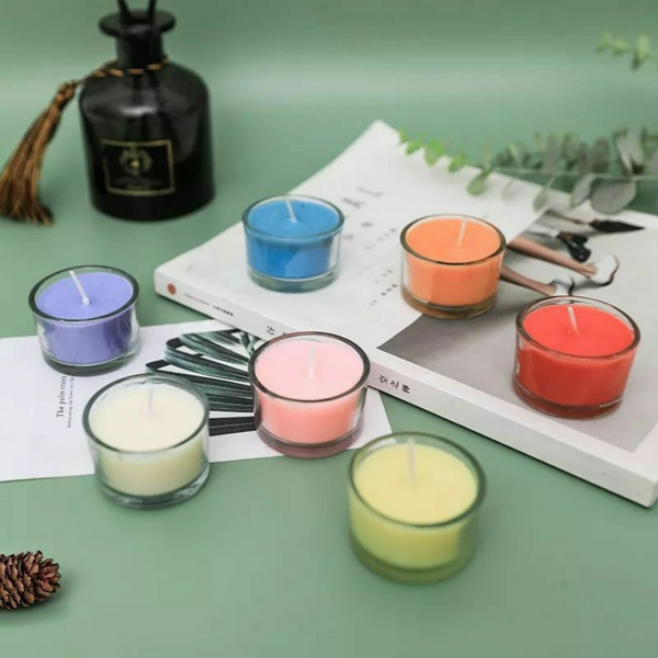 4 Piece Scented Candle Set in Glass