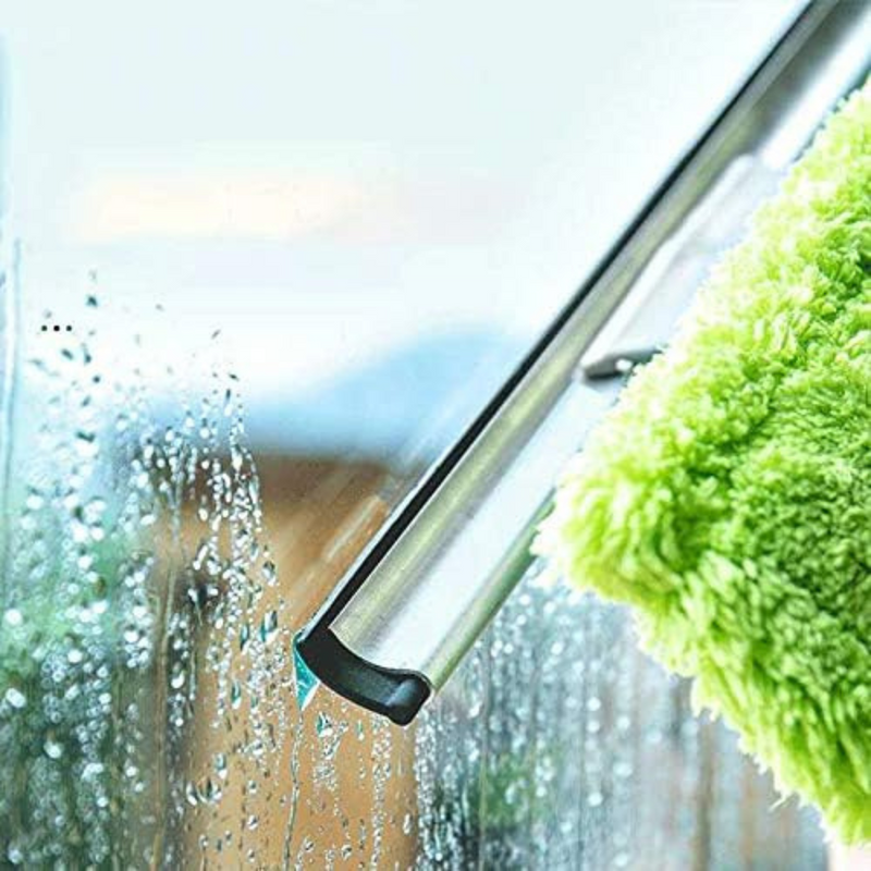 Glass Wiper with Spray Bottle and Window Cleaner Brush