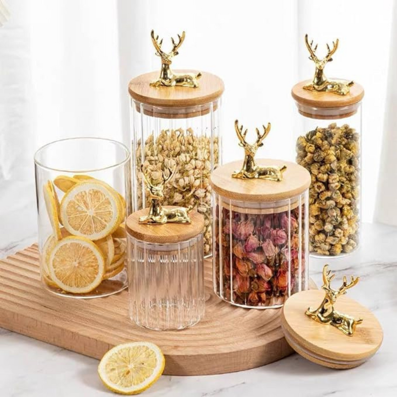 Small Food Jars & Canisters, Creative Metal Deer Head