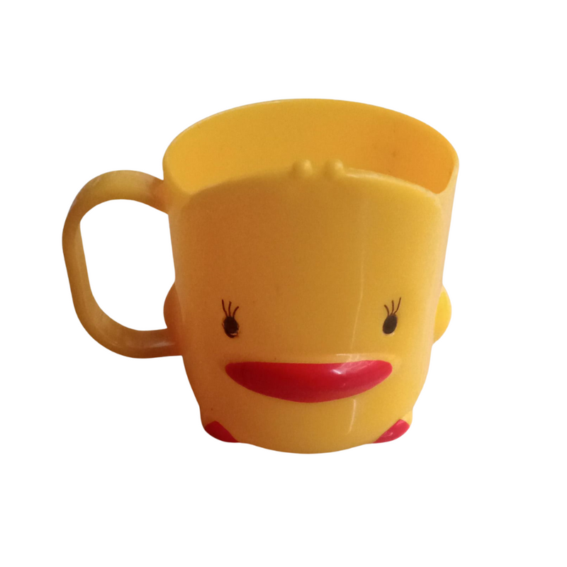 Yellow Duck Cartoon Toothbrush and Toothpaste Holder Cup