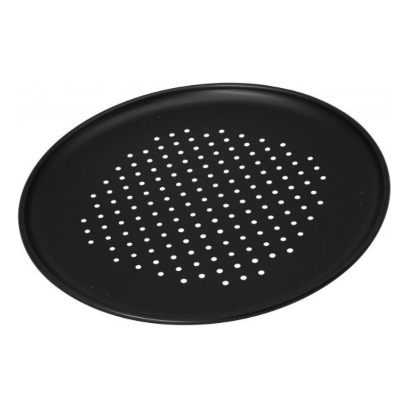 Zenker Perforated Pizza Pan With Non-Stick Coating - 32cm Round Baking Tray For Crispy Crusts