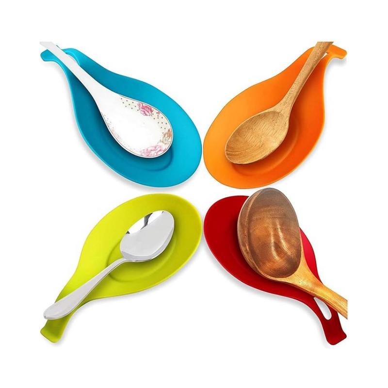 Silicone Kitchen Utensils and Spoon Rest