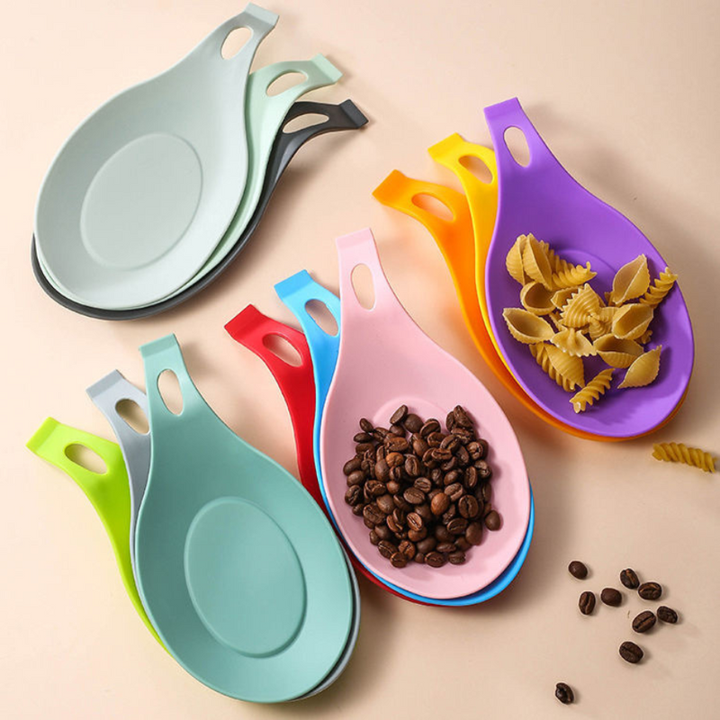 Silicone Kitchen Utensils and Spoon Rest