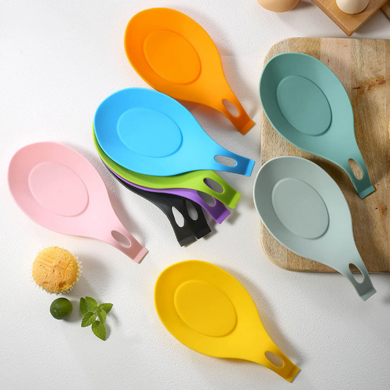 Silicone Kitchen Utensils and Spoon Rest