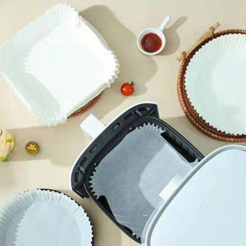 Air Fryer White Disposable Paper - Square - 50PCS - 16 cm