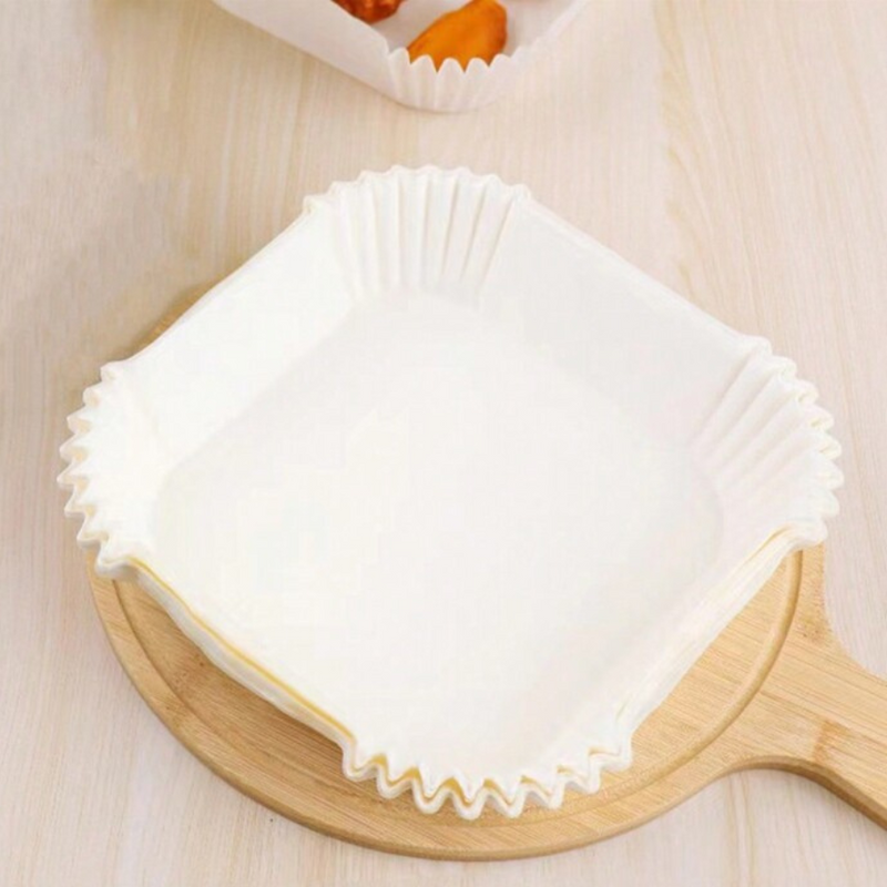 Air Fryer White Disposable Paper - Square - 50PCS - 21 cm