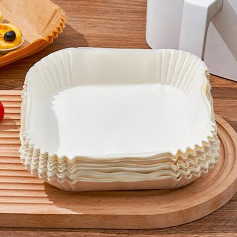 Air Fryer White Disposable Paper - Square - 50PCS - 21 cm