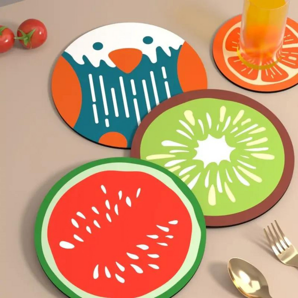 Fruit-Inspired Coasters for Table Protection