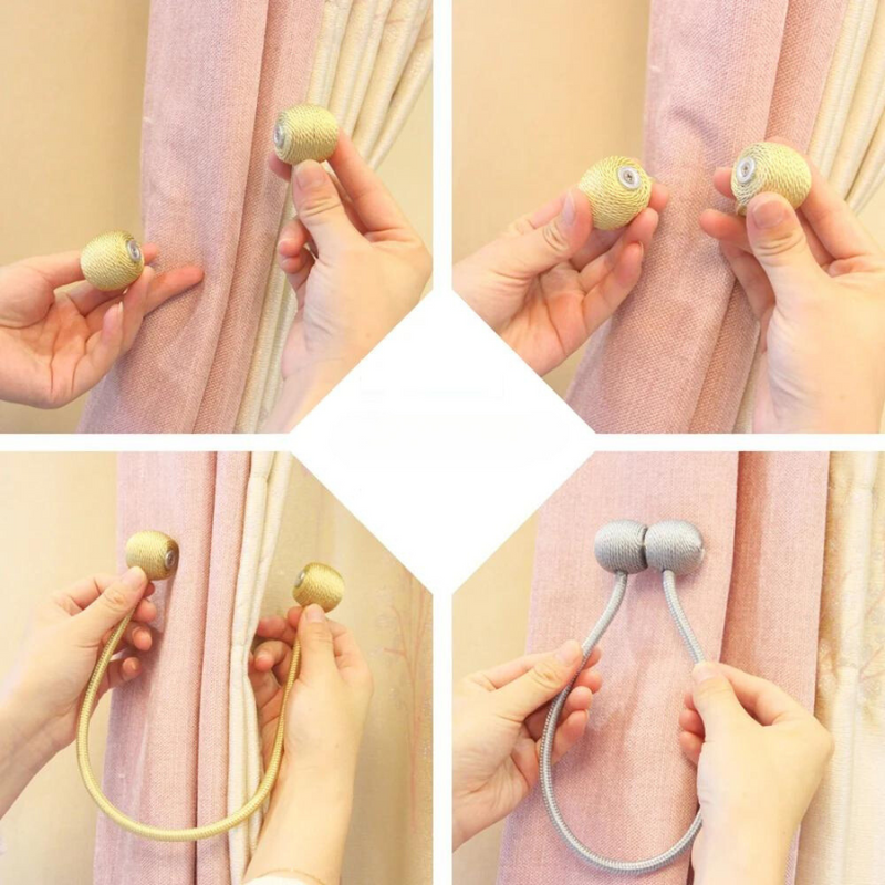 Modern Magnetic Curtain Tieback for Home, Various Colors