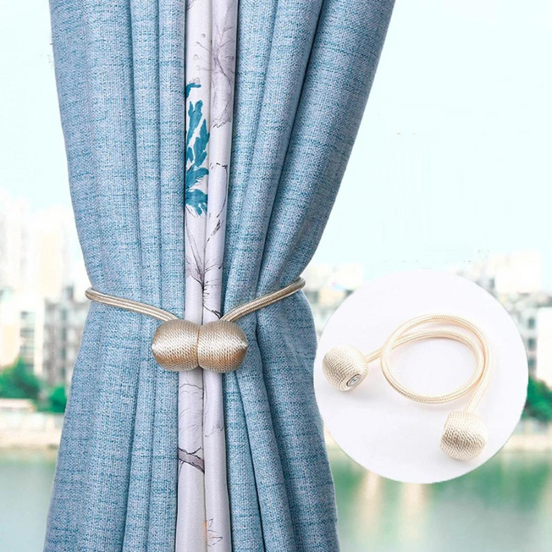 Decorative Curtain Tieback with Magnetic Closure, Multi-Color Options