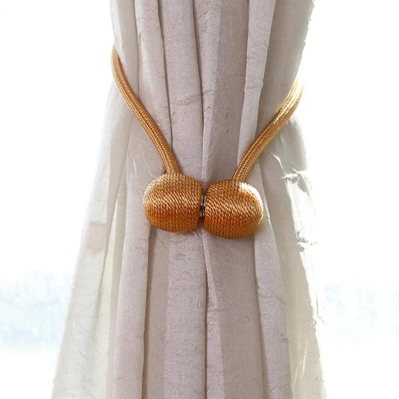 Elegant Magnetic Curtain Tieback Available in Multiple Colors