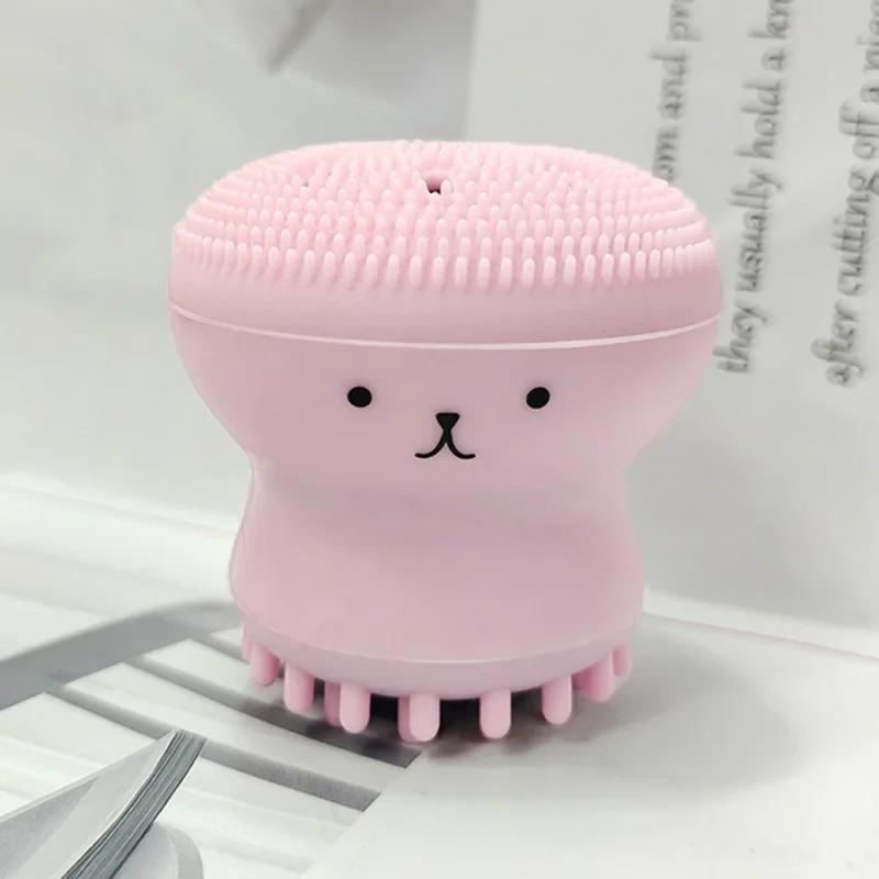 Cute silicone face cleansing brush for pore cleansing