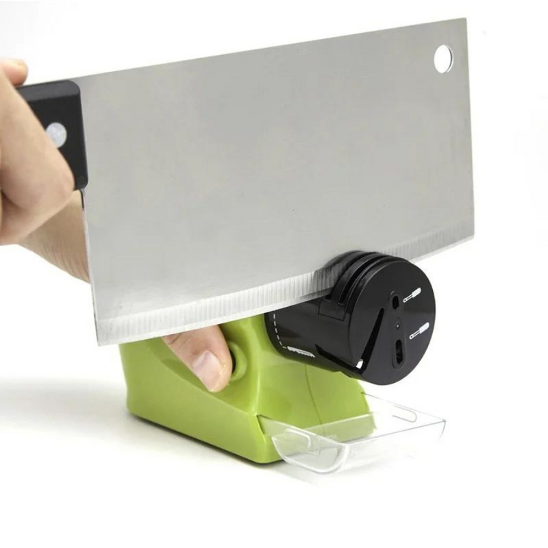 سويفت شارب - مسن السكاكين اللاسلكية المذهلة - باللون الأخضر - تعمل بالبطاريات