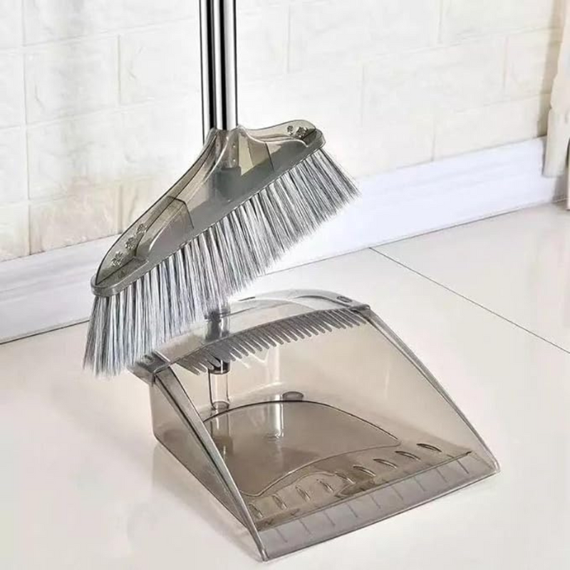 Long Handle Broom & Dustpan Set - Acrylic, Kitchen/Home/Office