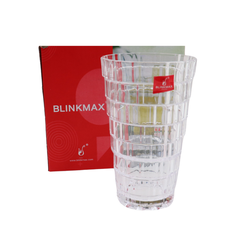 BLINKMAX Long Glass Cups - Model KTY4321 - Set of 2 Durable Drinkware Pieces for Any Beverage