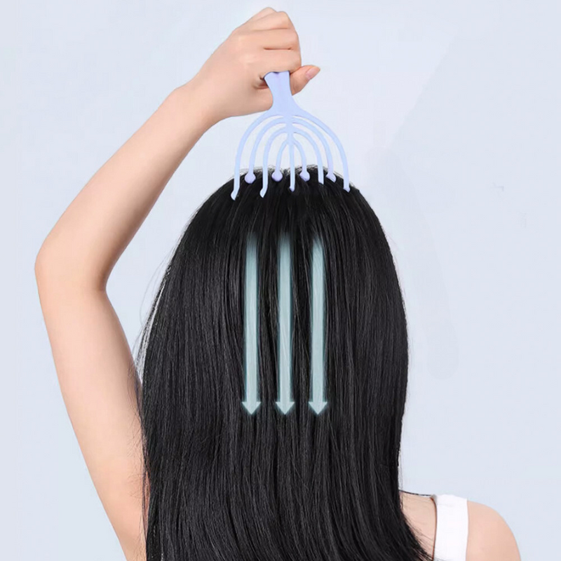 9 Heads Scalp Massager - Handheld Pressure Release Tool for Stress & Headache Relief