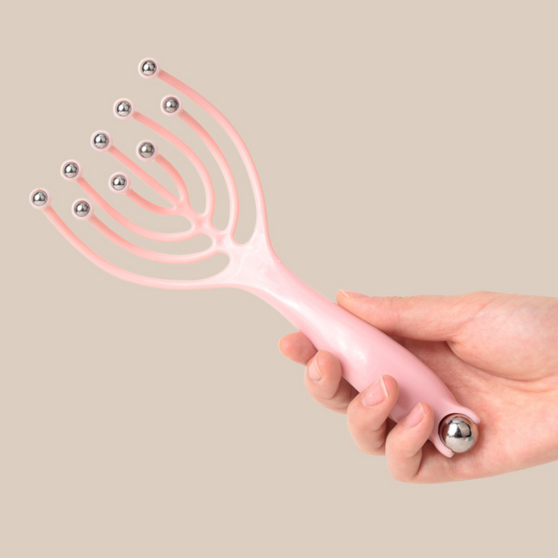 9 Heads Scalp Massager - Handheld Pressure Release Tool for Stress & Headache Relief