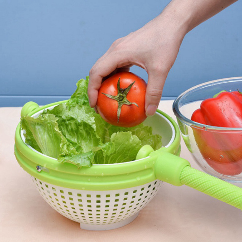 Foldable Rotating Strainer - Efficient Fruit & Vegetable Dryer, Salad Spinner