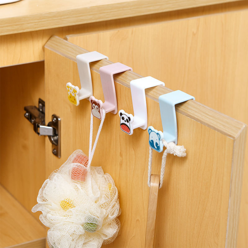 Set of 2 Cute Animal Over-Cabinet Hooks - Space-Saving, Durable, and Easy to Use