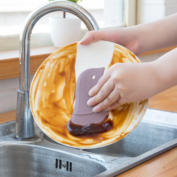 Flexible Plastic Dish Scraper - Durable, Multi-Purpose, and Easy to Clean