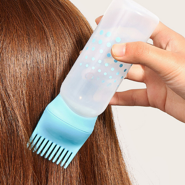 Convenient Hair Dye and Oil Applicator Bottle with Comb Cap - Easy and Mess-Free