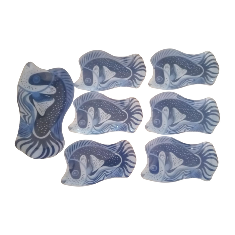 Set of 7 Fish-Shaped Plates - Decorative and Functional Serving Dishes for Any Occasion