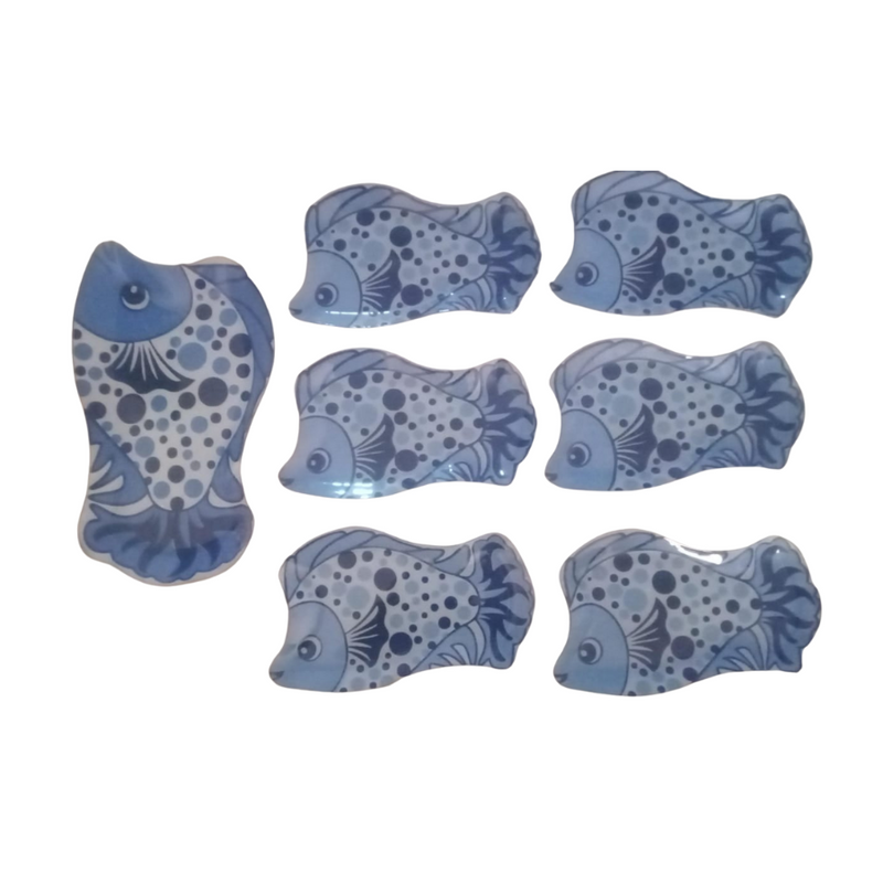 Set of 7 Fish-Shaped Plates - Decorative and Functional Serving Dishes for Any Occasion